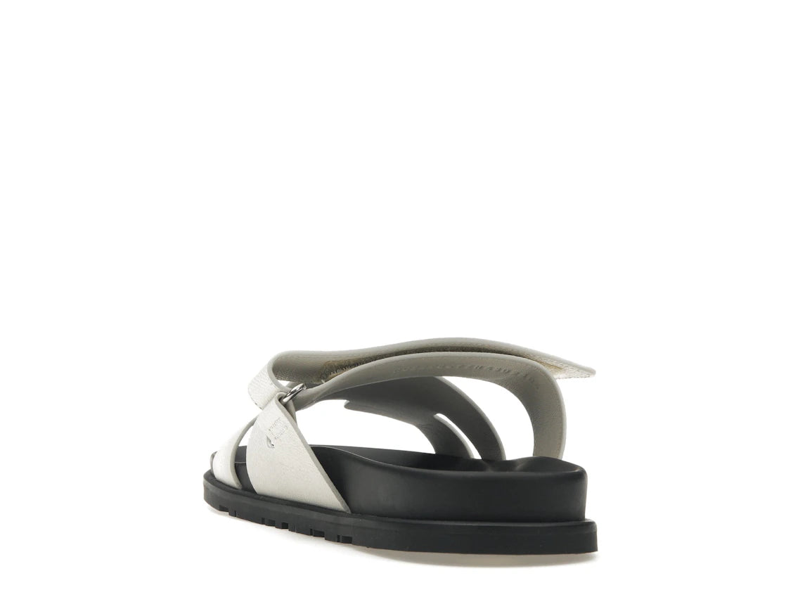 Hermes Chypre Sandal Blanc Epsom Leather