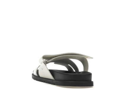 Hermes Chypre Sandal Blanc Epsom Leather
