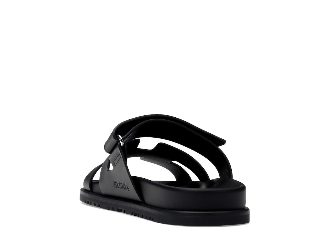 Hermes Chypre Sandal Noir Calfskin Leather