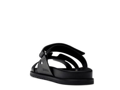 Hermes Chypre Sandal Noir Calfskin Leather