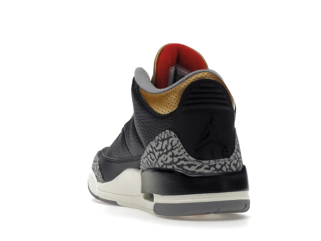 Jordan 3 Retro Black Cement Gold