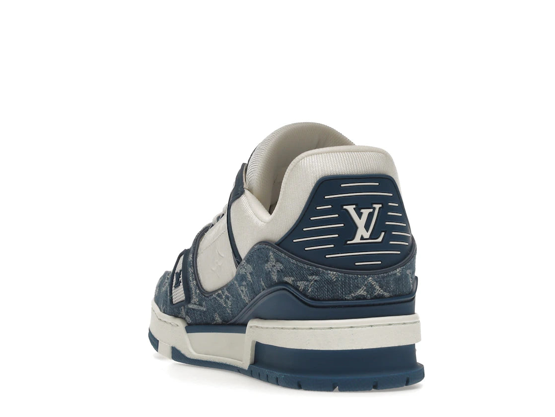 Louis Vuitton LV Trainer Monogram Denim White Blue