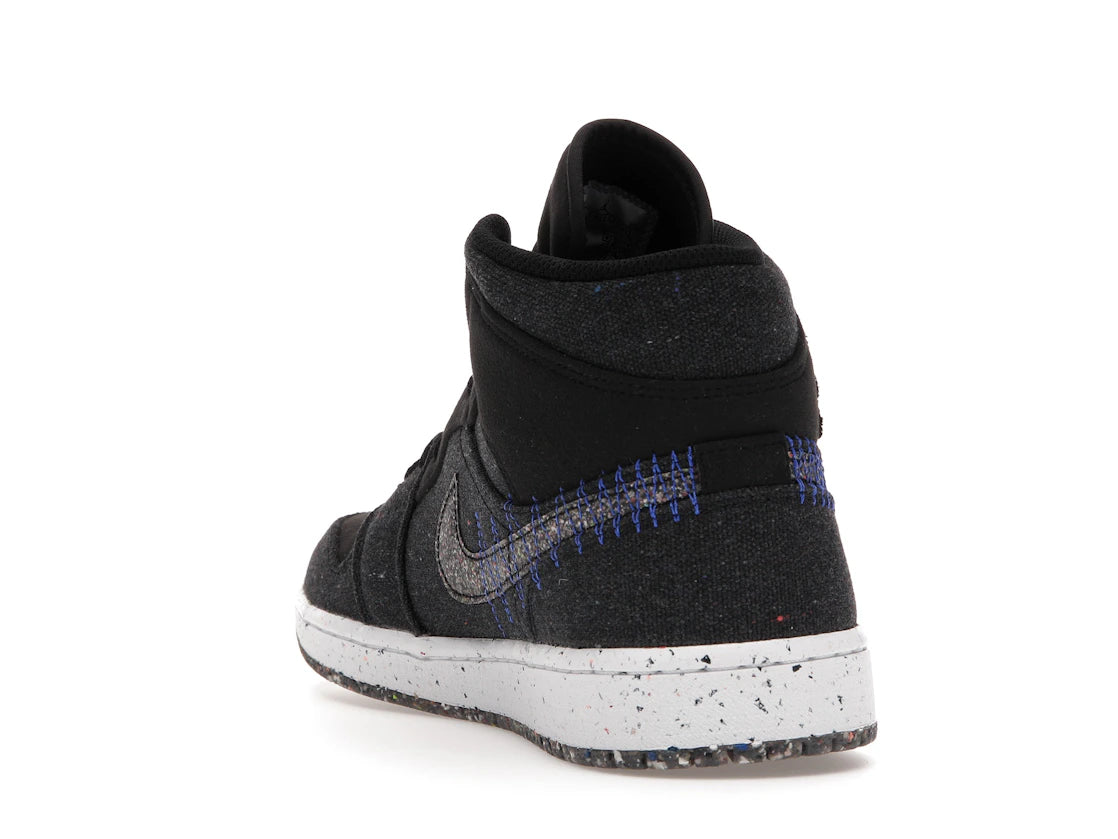 Jordan 1 Mid Crater Black