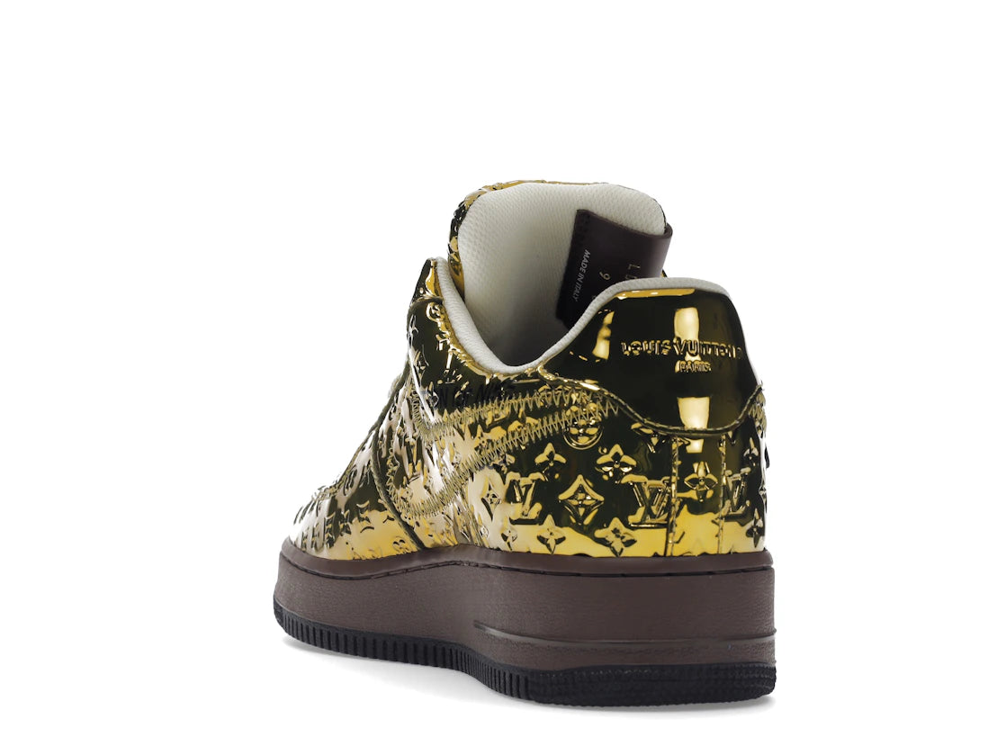 Louis Vuitton Nike Air Force 1 Low By Virgil Abloh Metallic Gold