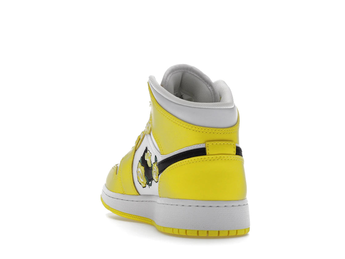 Jordan 1 Mid Dynamic Yellow Floral