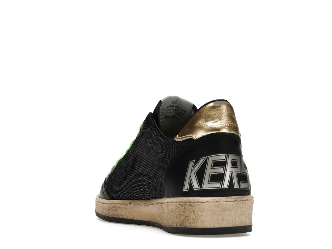 Golden Goose Ball-Star Low Black Fluorescent green