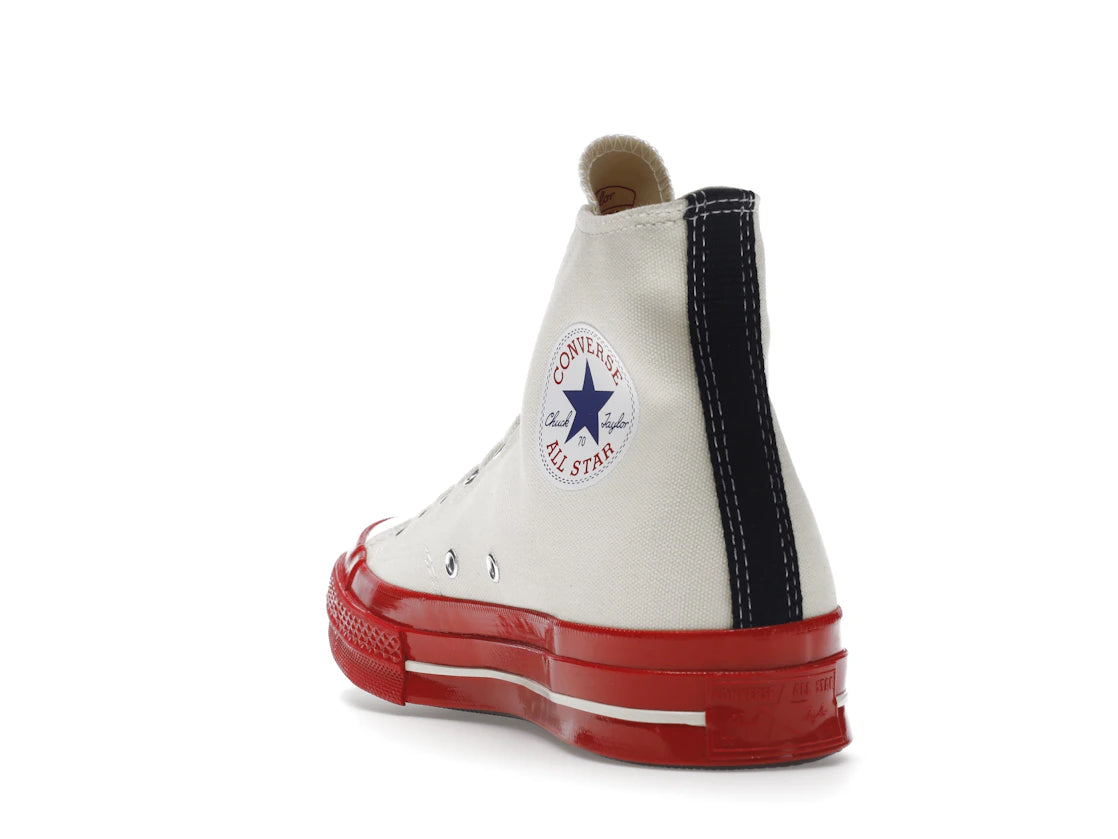 Converse Chuck Taylor All Star 70 Hi Comme des Garcons PLAY Egret Red Midsole