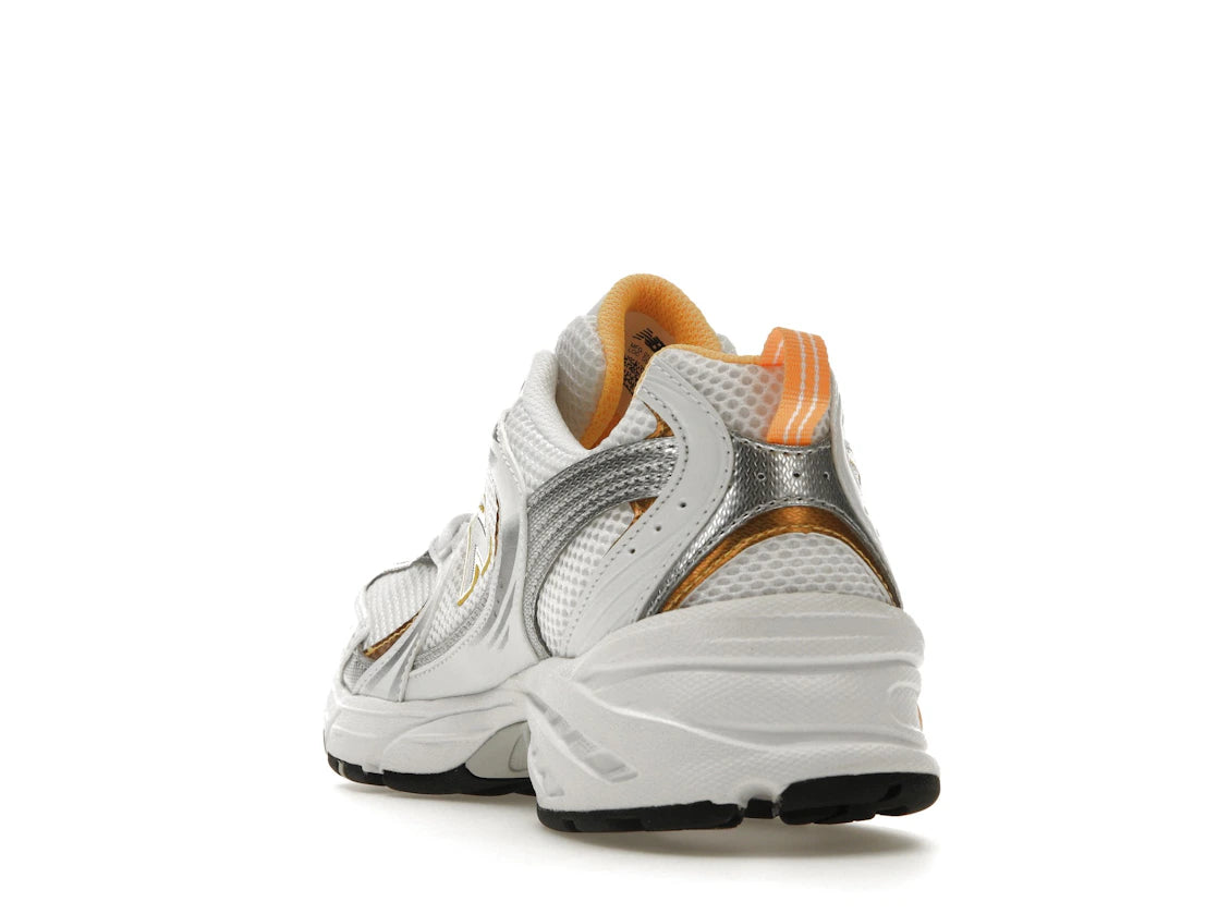 New Balance 530 White Vibrant Apricot Silver Metallic