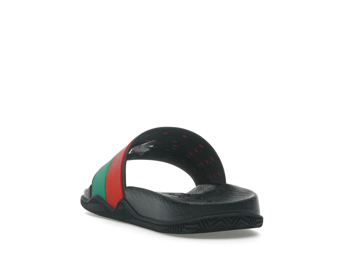 Gucci Slides Interlocking G Black Red Green