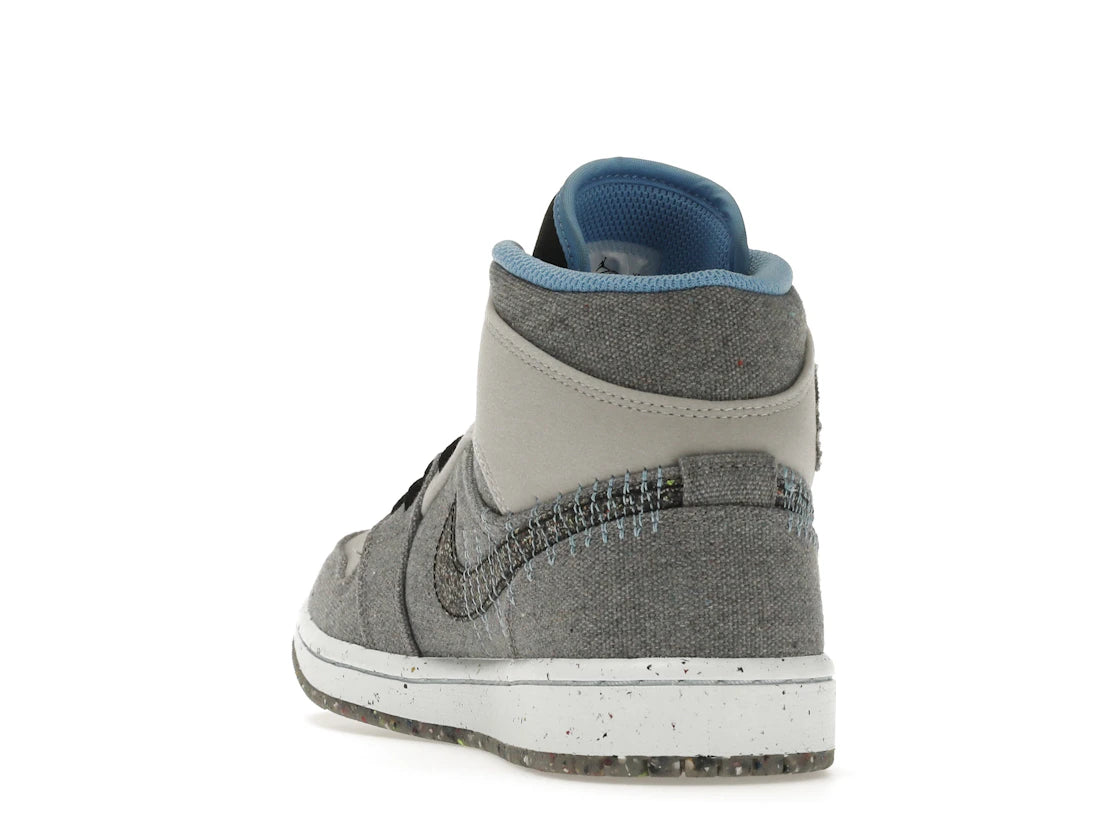 Jordan 1 Mid Crater Grey University Blue
