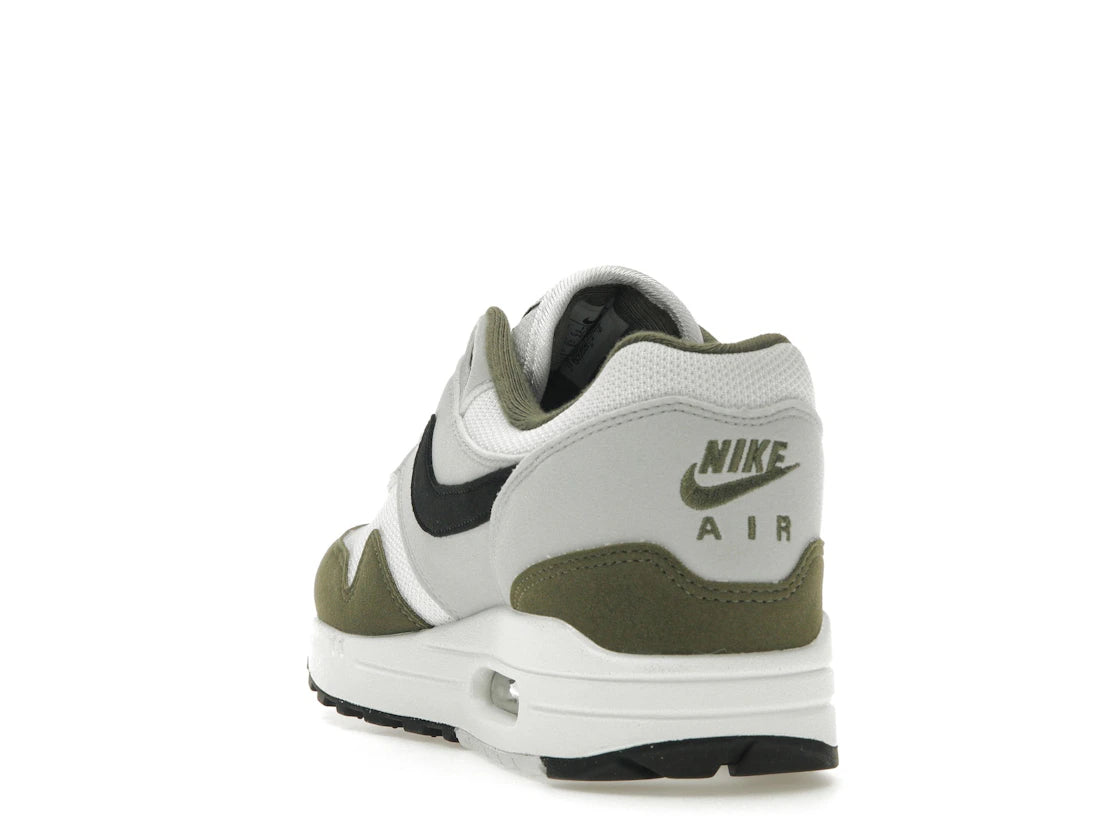 Nike Air Max 1 White Black Medium Olive