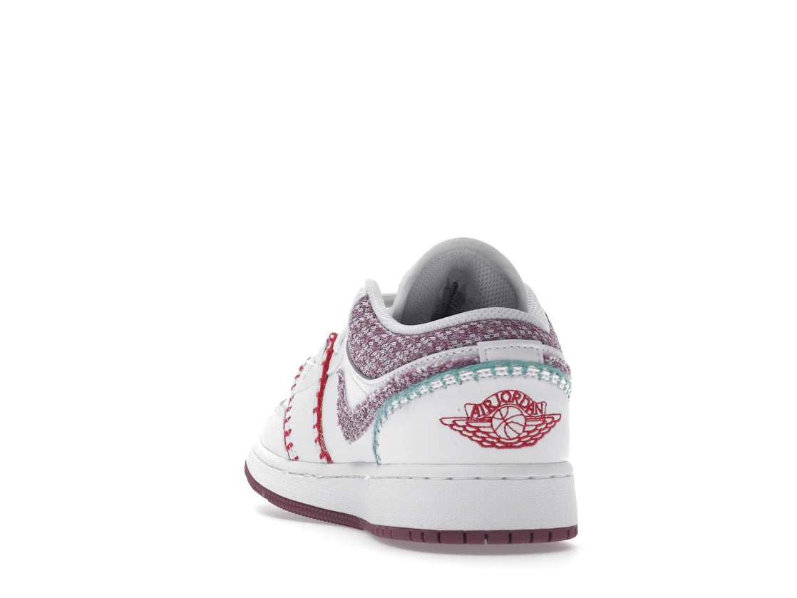 Jordan 1 Low White Light Bordeaux