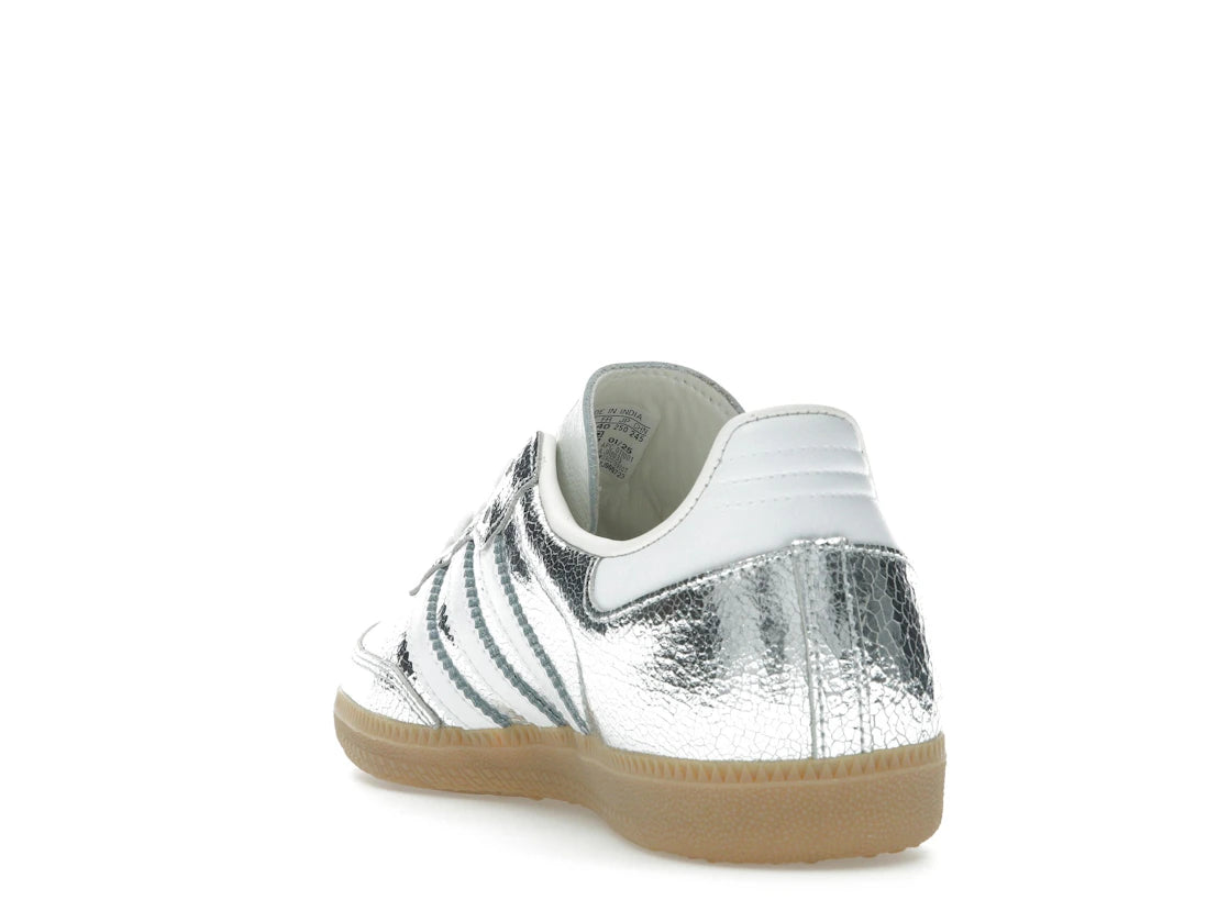 adidas Samba OG Silver Metallic Cracked Leather