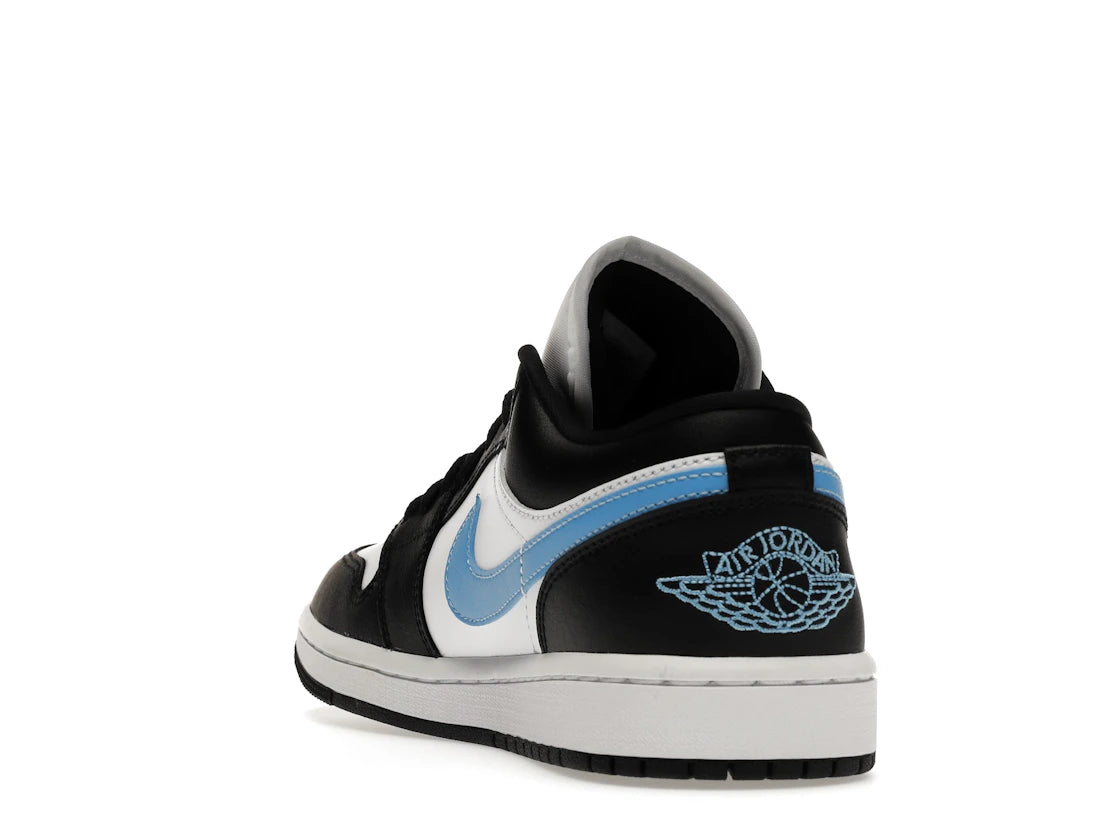 Jordan 1 Low Noir Bleu Université Blanc (Femme)
