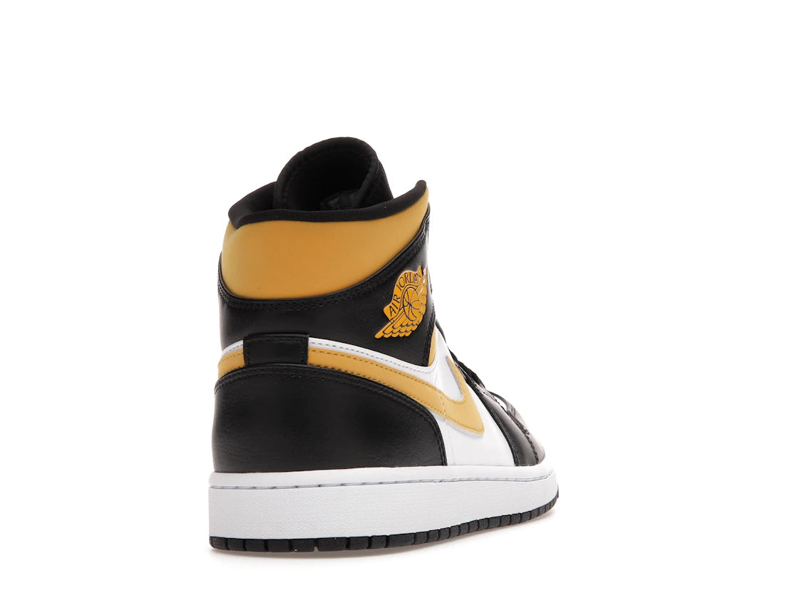 Jordan 1 Mid White Pollen Black