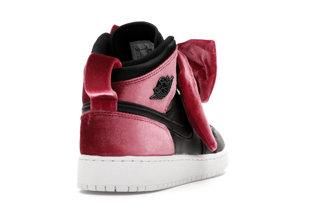 Jordan 1 Mid Bow Black Noble Red