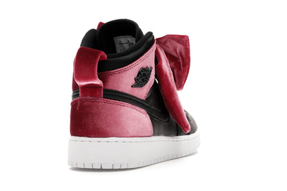 Jordan 1 Mid Bow Black Noble Red
