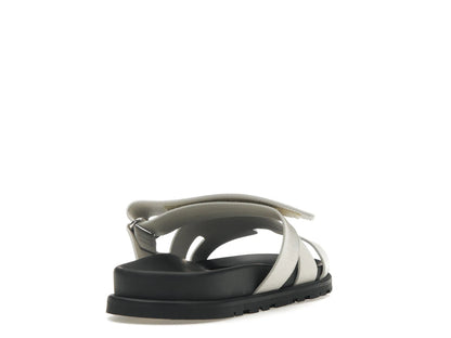 Hermes Chypre Sandal Blanc Epsom Leather