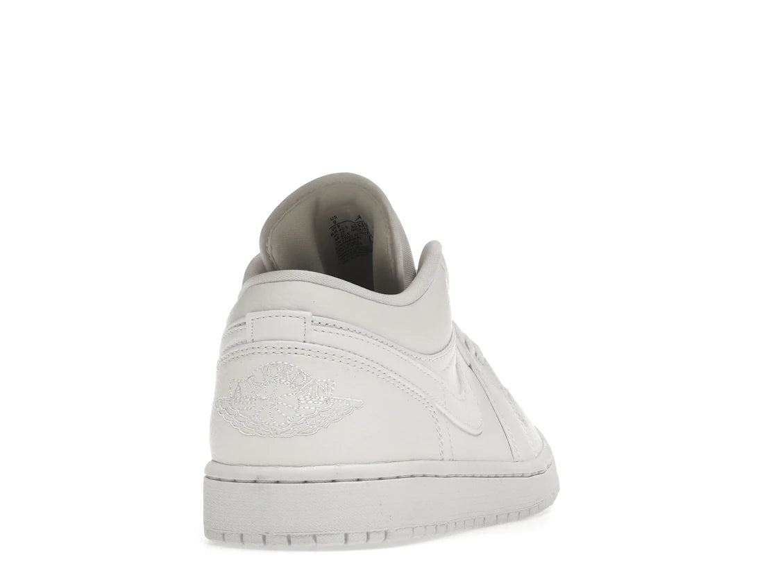 Jordan 1 Low Triple White Tumbled Leather
