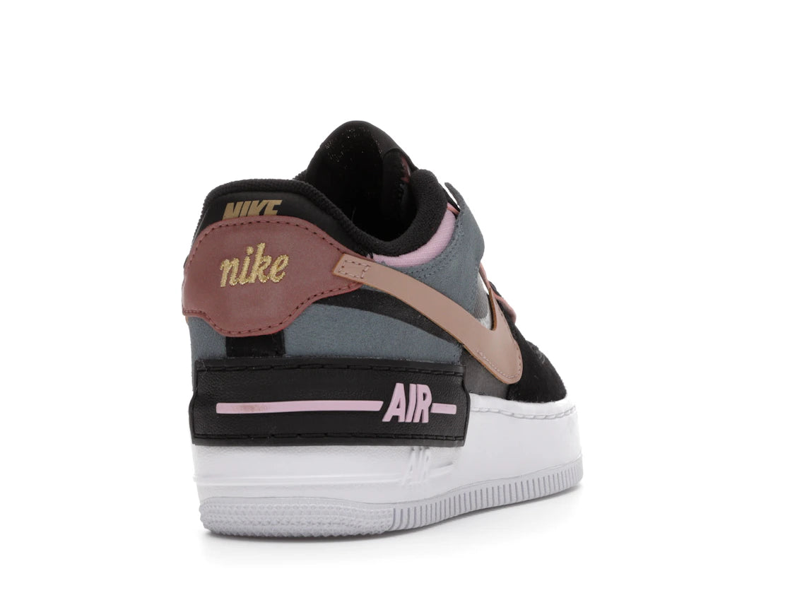Nike Air Force 1 Low Shadow Black Light Arctic Pink Claystone Red