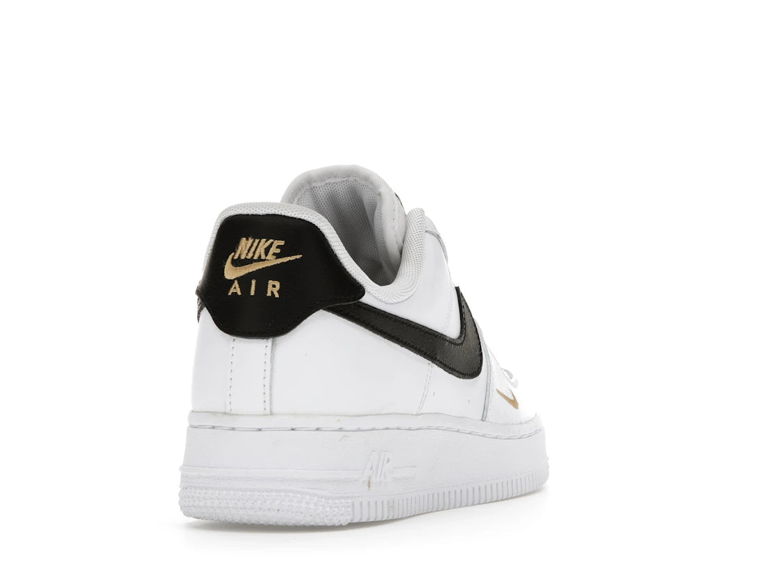 Nike Air Force 1 Low '07 Essential White Black Gold Mini Swoosh