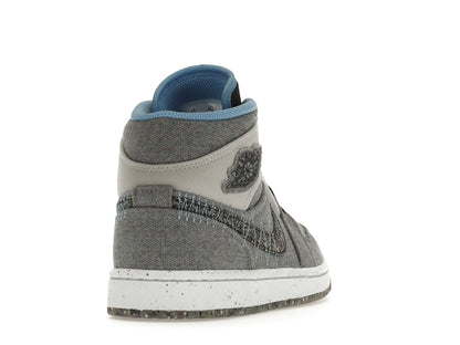 Jordan 1 Mid Crater Grey University Blue