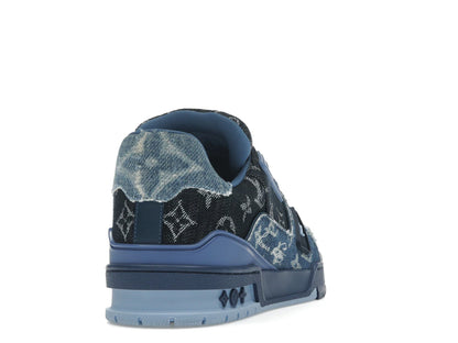Louis Vuitton LV Trainer Blue Patchwork Monogram Denim