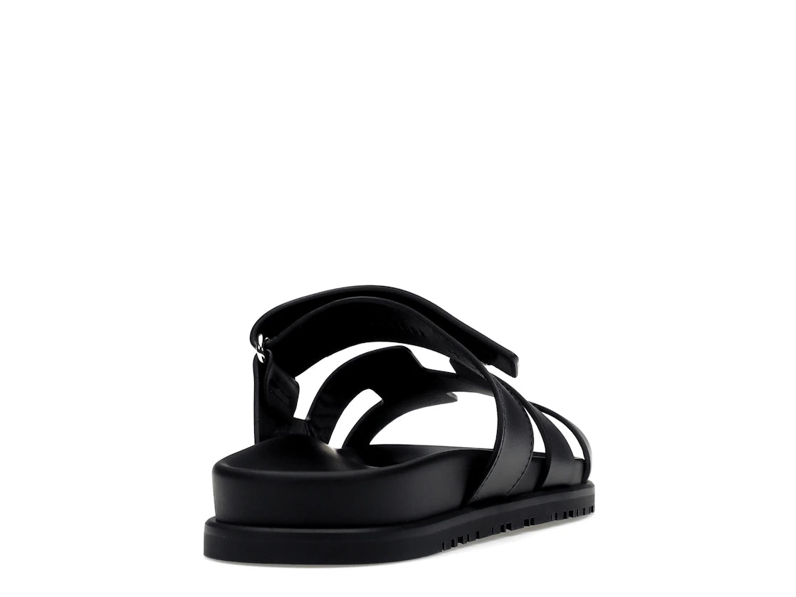 Hermes Chypre Sandal Noir Calfskin Leather