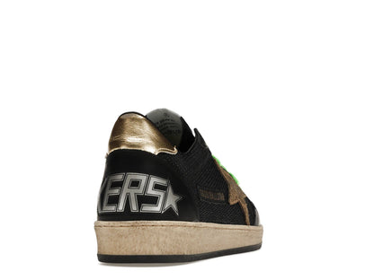 Golden Goose Ball-Star Low Black Fluorescent green