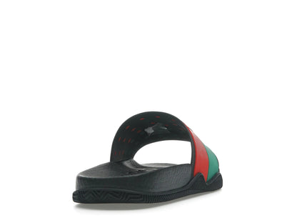 Gucci Slides Interlocking G Black Red Green