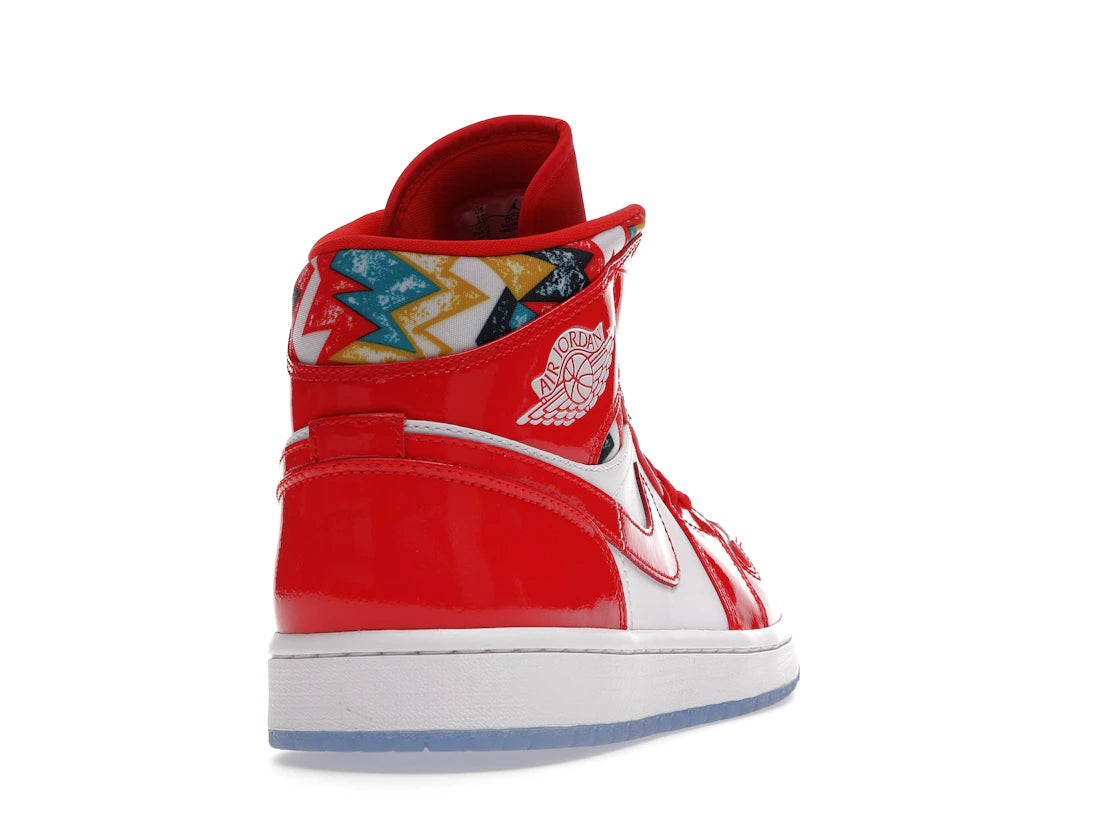 Jordan 1 Mid Barcelona Sweater Red Patent