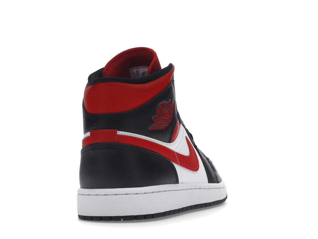 Jordan 1 Mid White Black Red (2022)