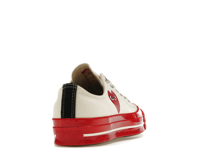 Converse Chuck Taylor All Star 70 Ox Comme des Garcons PLAY Egret Red Midsole
