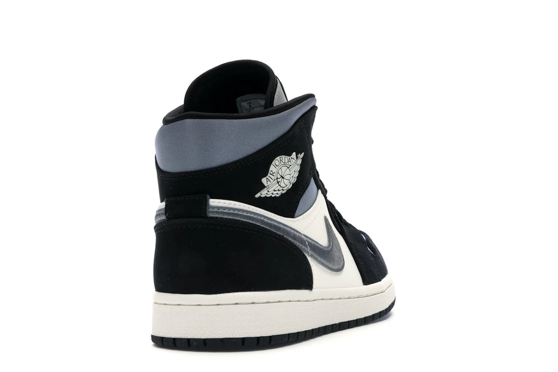 Jordan 1 Mid Satin Gray Toe (Men's)