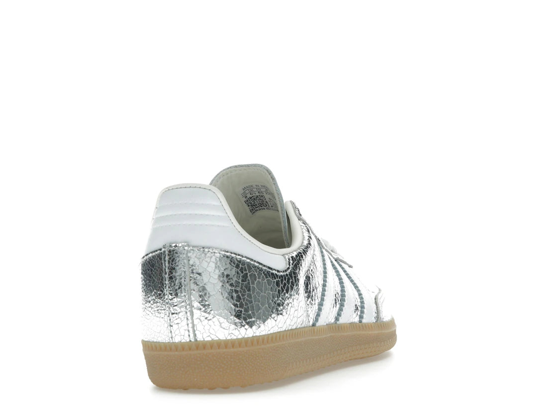 adidas Samba OG Silver Metallic Cracked Leather
