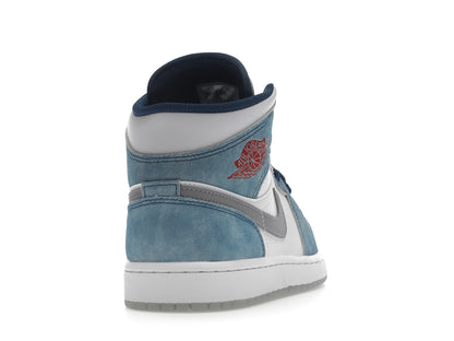 Jordan 1 Mid French Blue Fire Red