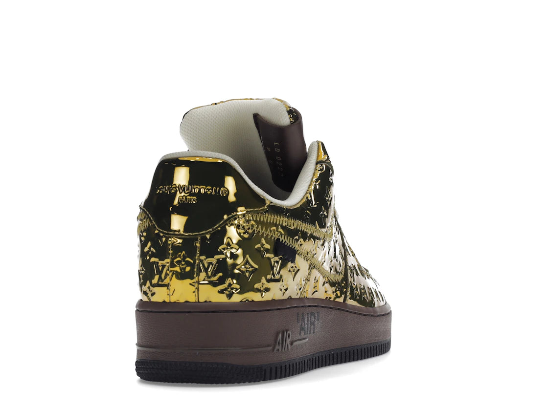Louis Vuitton Nike Air Force 1 Low By Virgil Abloh Metallic Gold