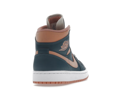 Jordan 1 Mid Vert Turquoise Foncé (Femme)