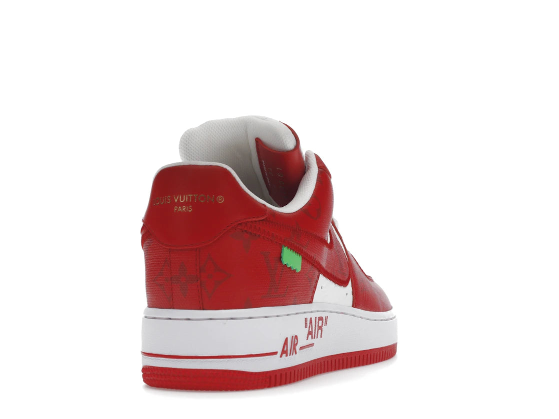 Louis Vuitton Nike Air Force 1 Low By Virgil Abloh White Red