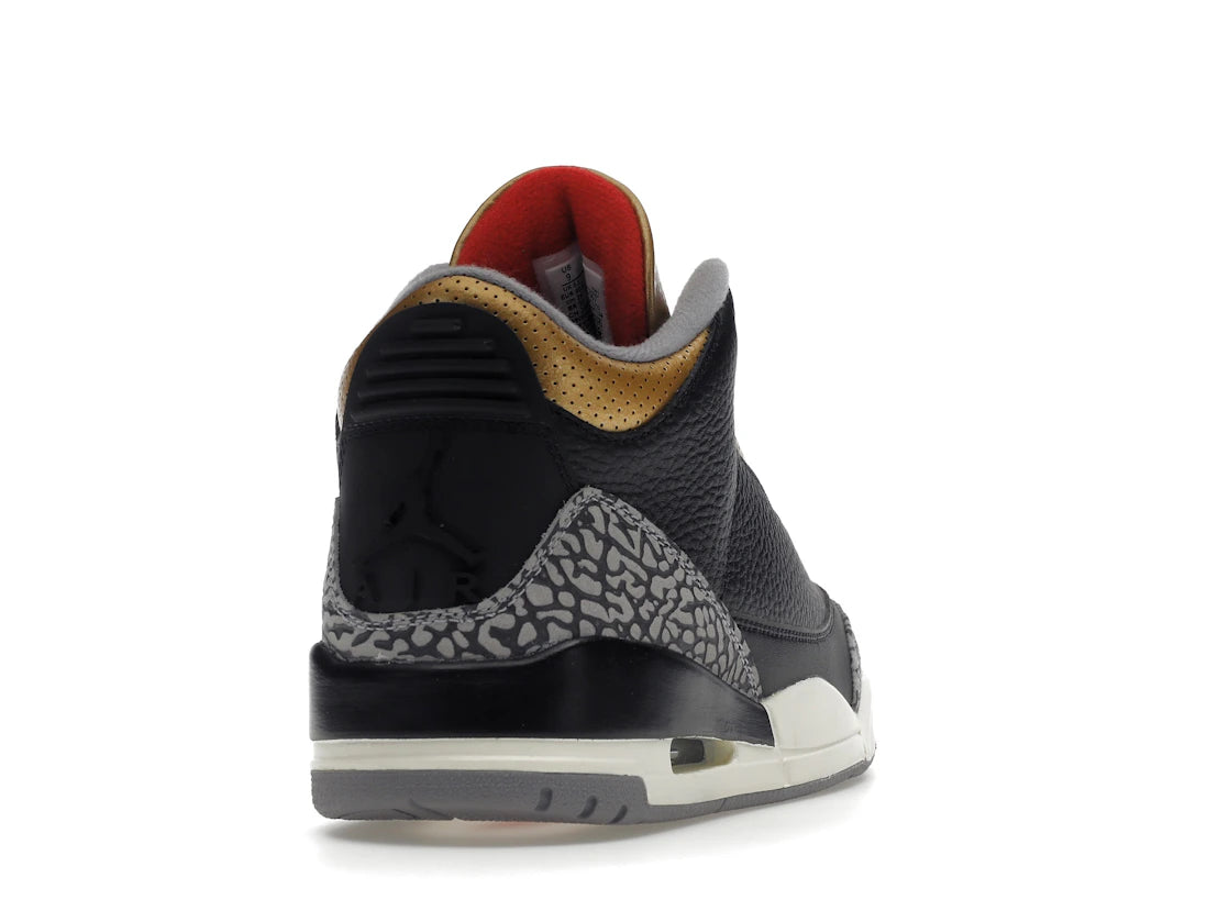 Jordan 3 Retro Black Cement Gold