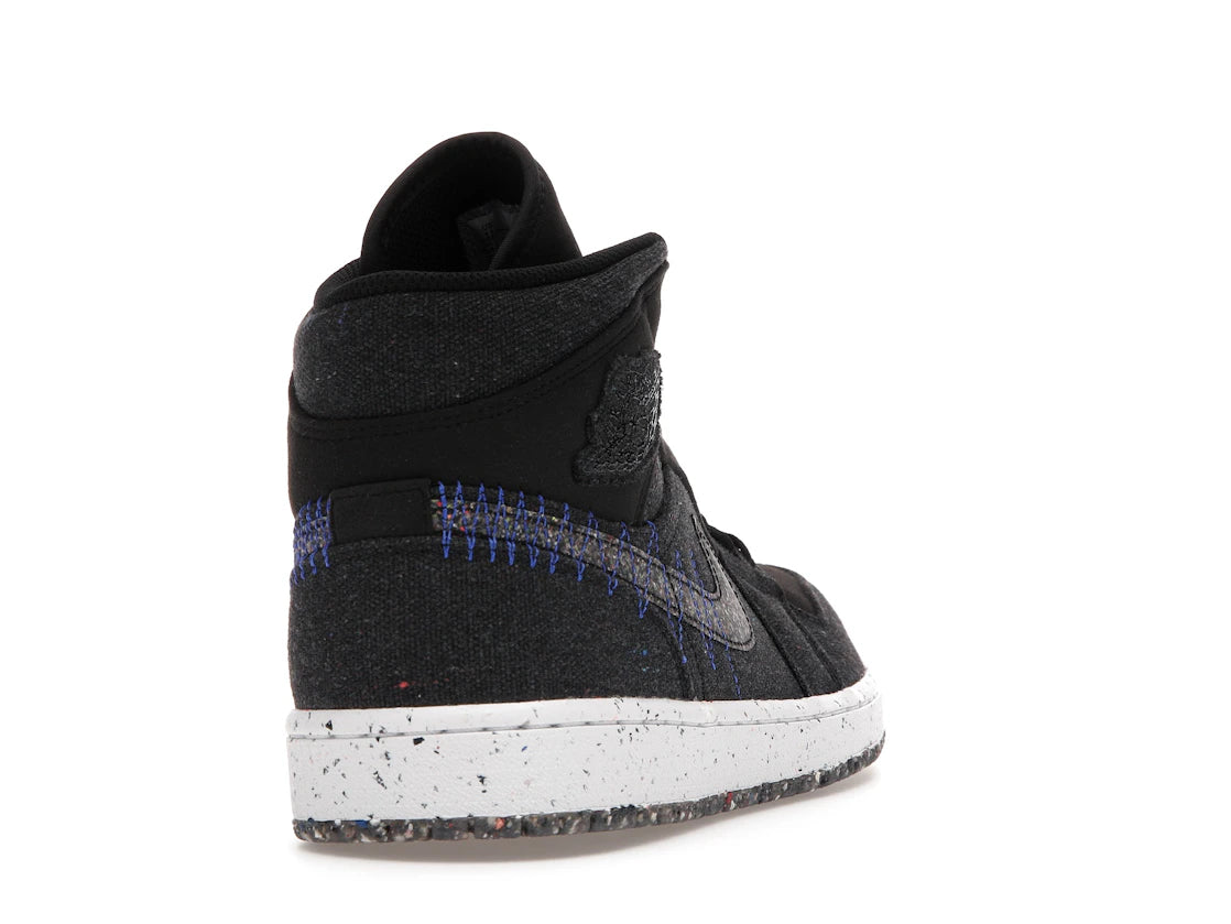 Jordan 1 Mid Crater Black
