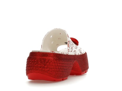 Crocs Stomp Slide Hello Kitty 50th Anniversary Red Glitter