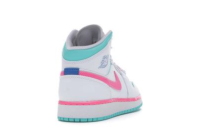Jordan 1 Mid White Pink Green Soar