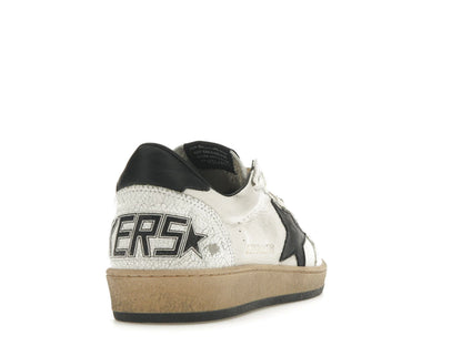 Golden Goose Ball-Star Low White Nappa Black Star