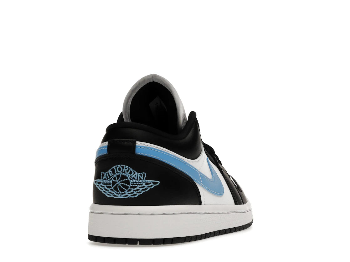 Jordan 1 Low Noir Bleu Université Blanc (Femme)