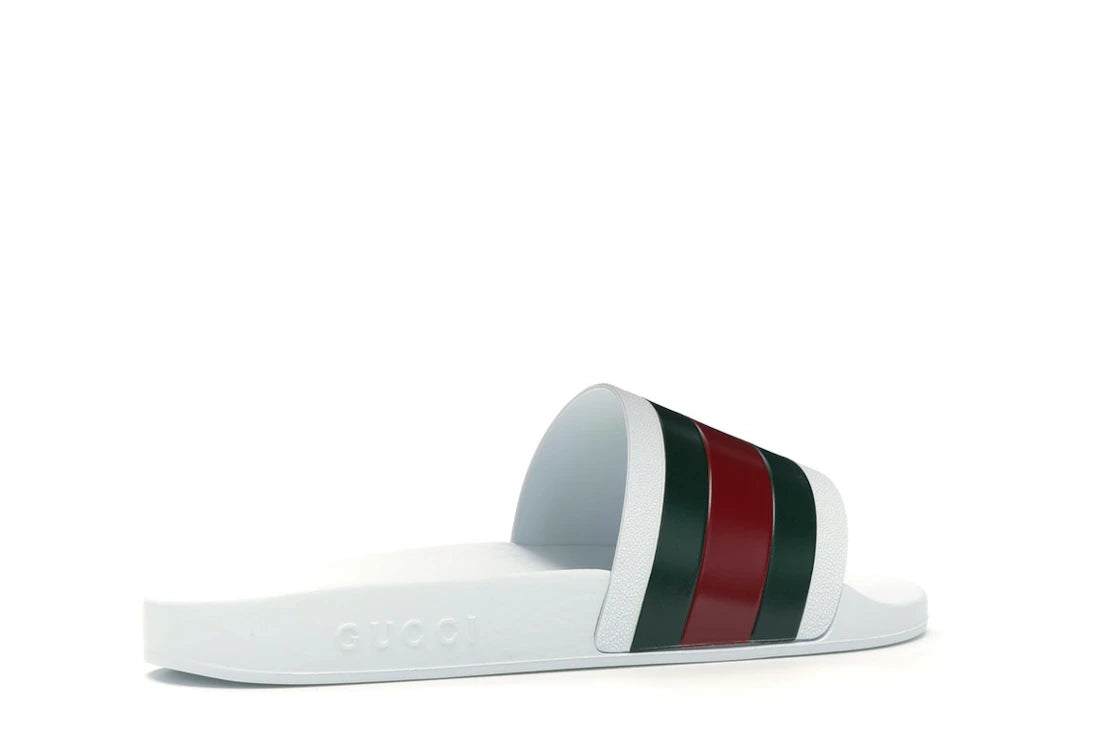 Gucci Pursuit Pool Slides White