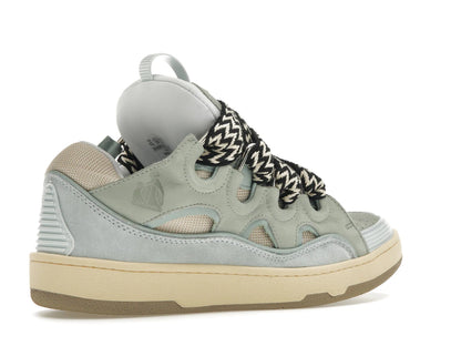 Lanvin Leather Curb Sneaker Light Blue