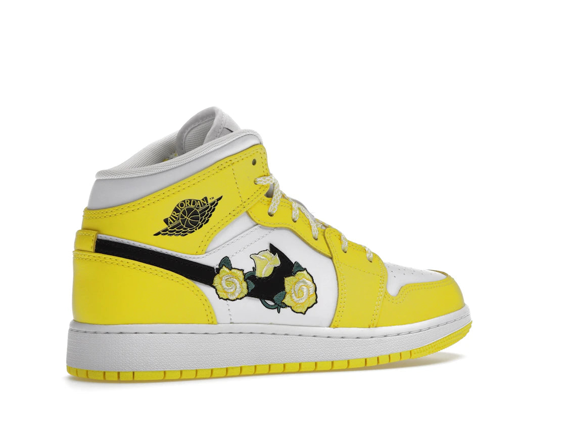 Jordan 1 Mid Dynamic Yellow Floral