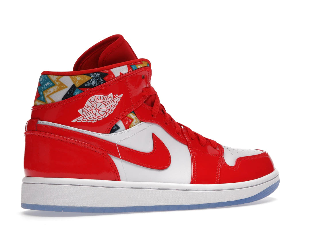 Jordan 1 Mid Barcelona Sweater Red Patent