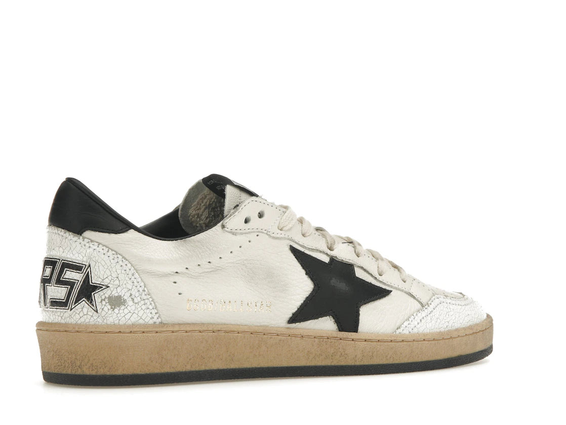 Golden Goose Ball-Star Low White Nappa Black Star